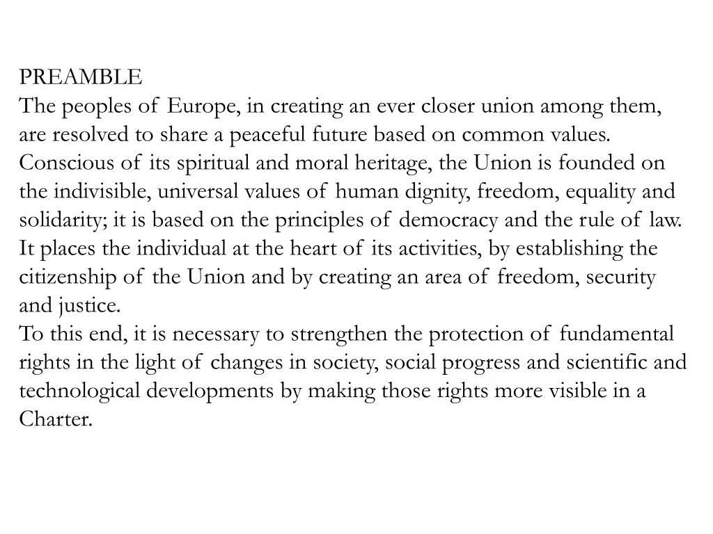 preamble the peoples of europe in creating