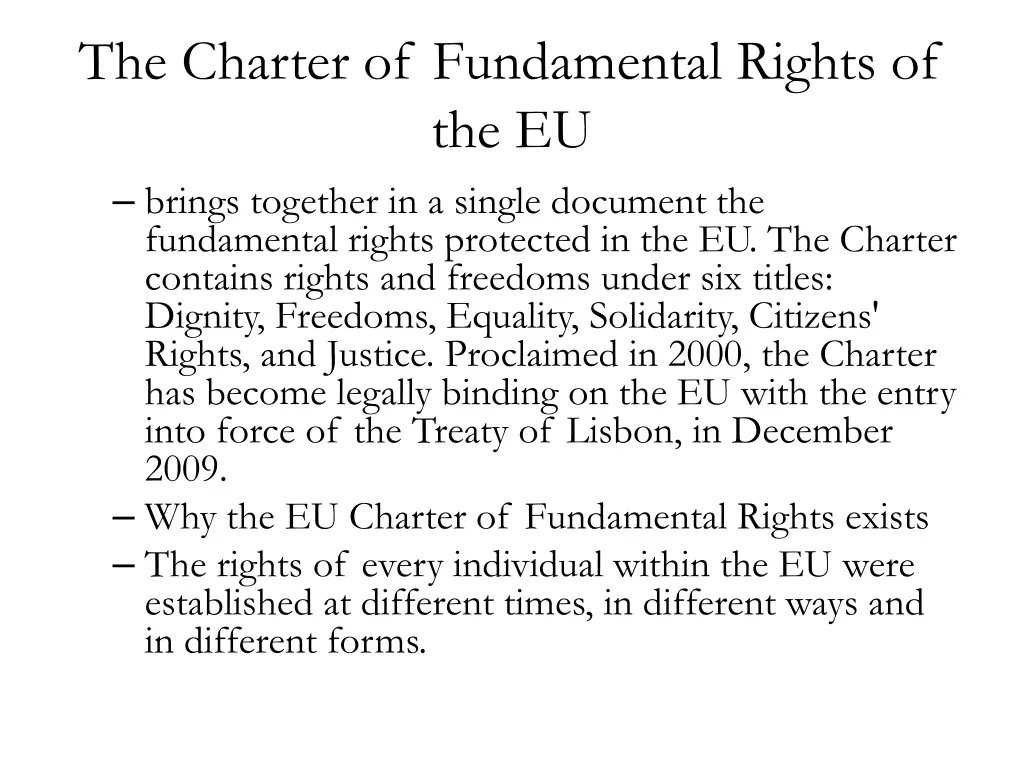 the charter of fundamental rights