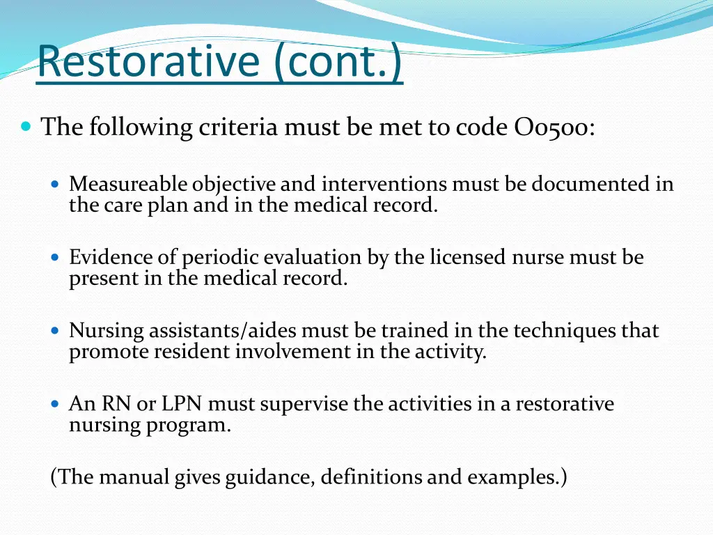 restorative cont