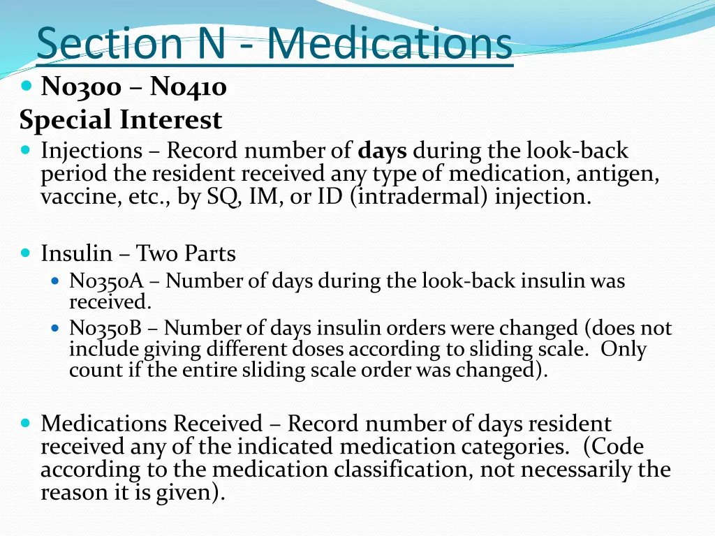 section n medications n0300 no410 special