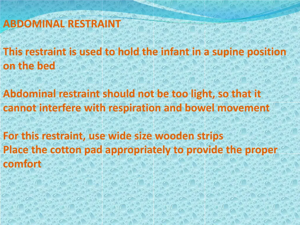 abdominal restraint