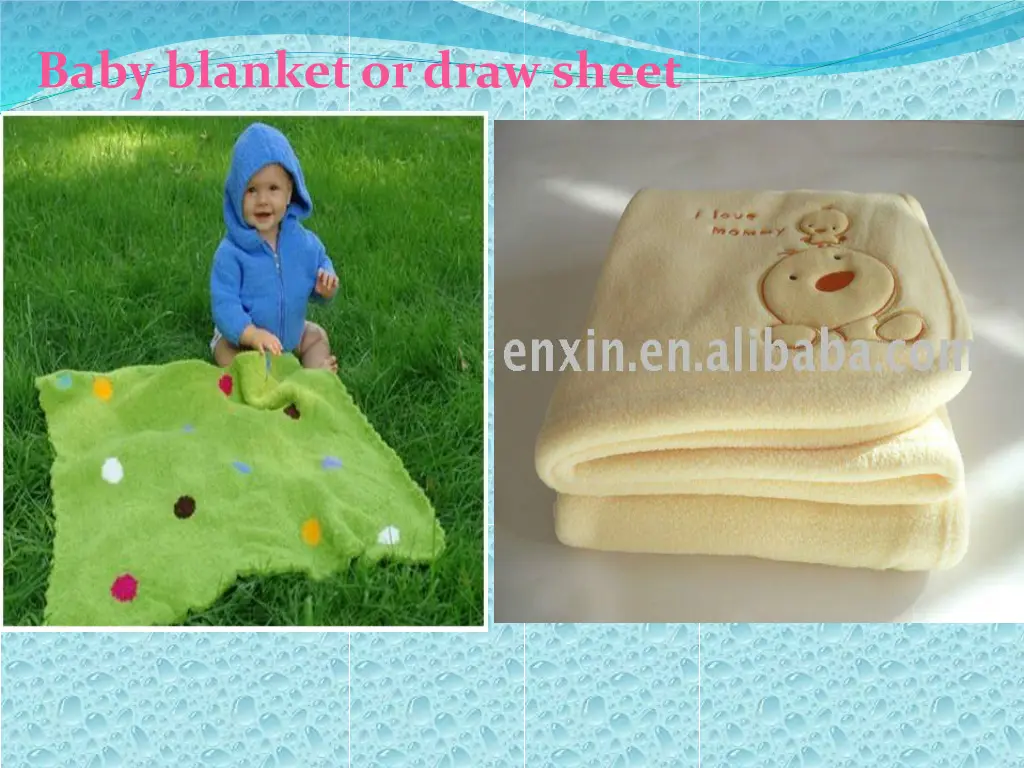 baby blanket or draw sheet