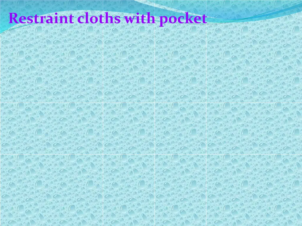 restraint cloths with pocket