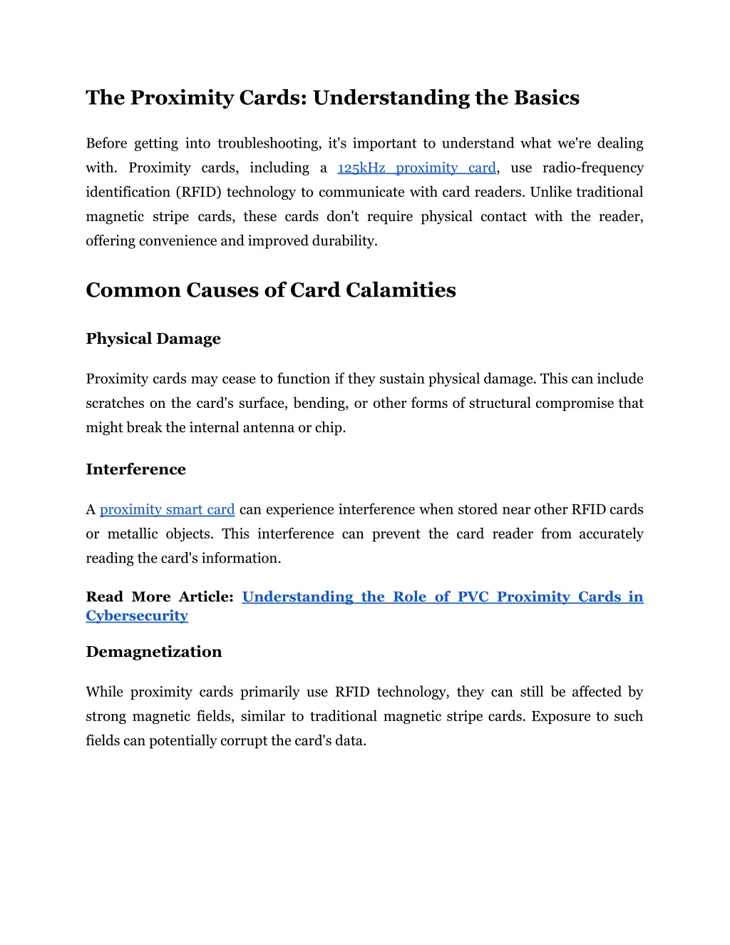 the proximity cards understanding the basics