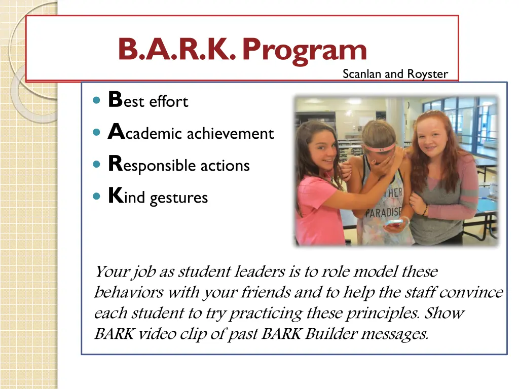 b a r k program