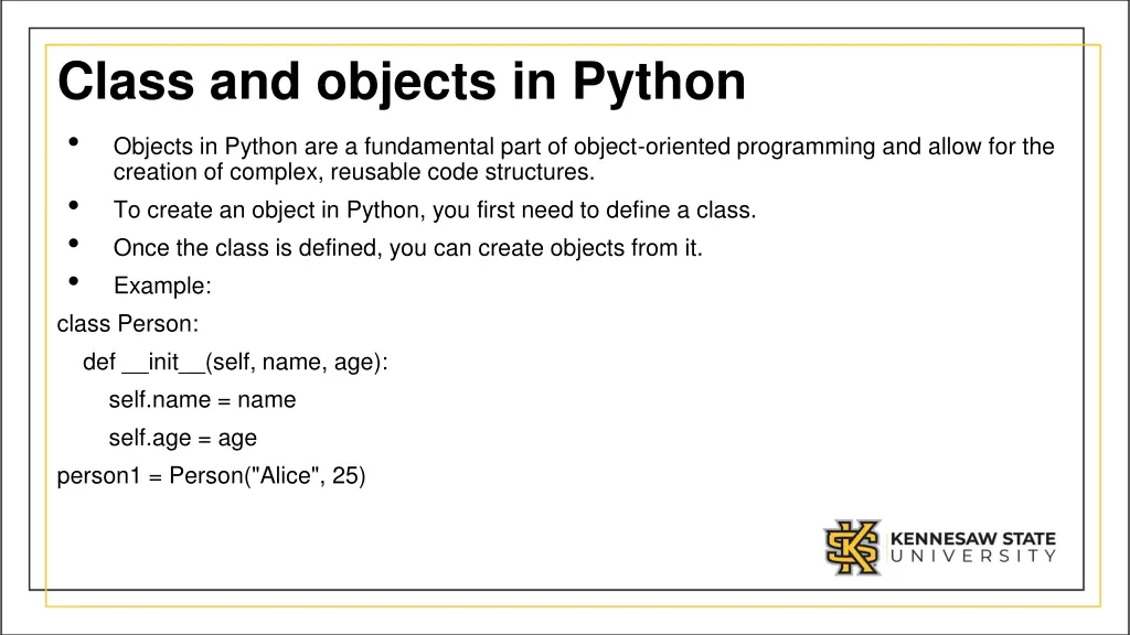 class and objects in python objects in python