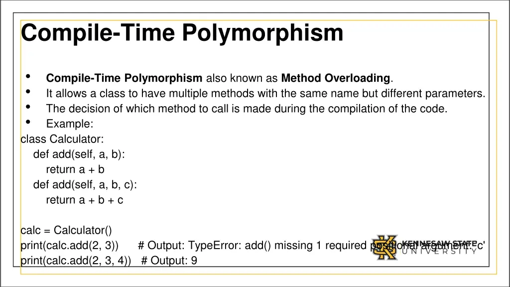 compile time polymorphism