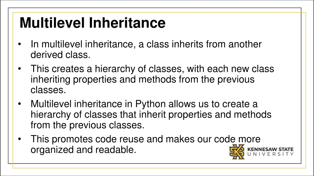 multilevel inheritance