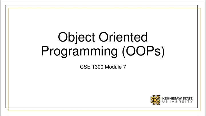 object oriented programming oops