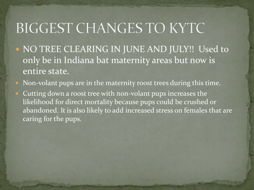 biggest changes to kytc