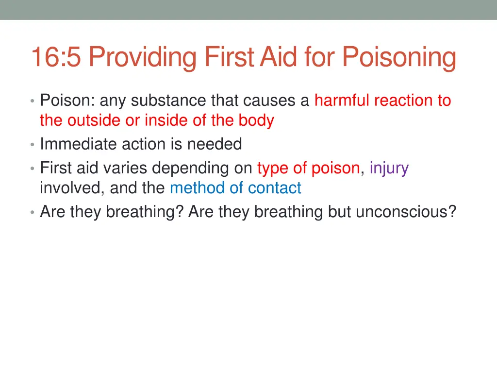 16 5 providing first aid for poisoning