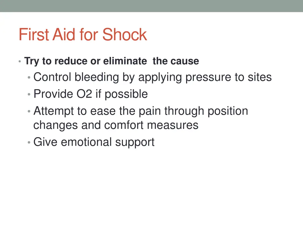 first aid for shock 1