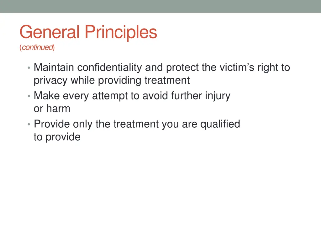 general principles continued 1