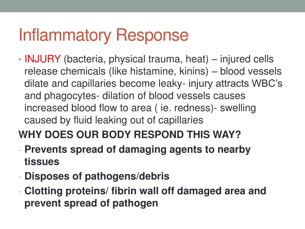 inflammatory response