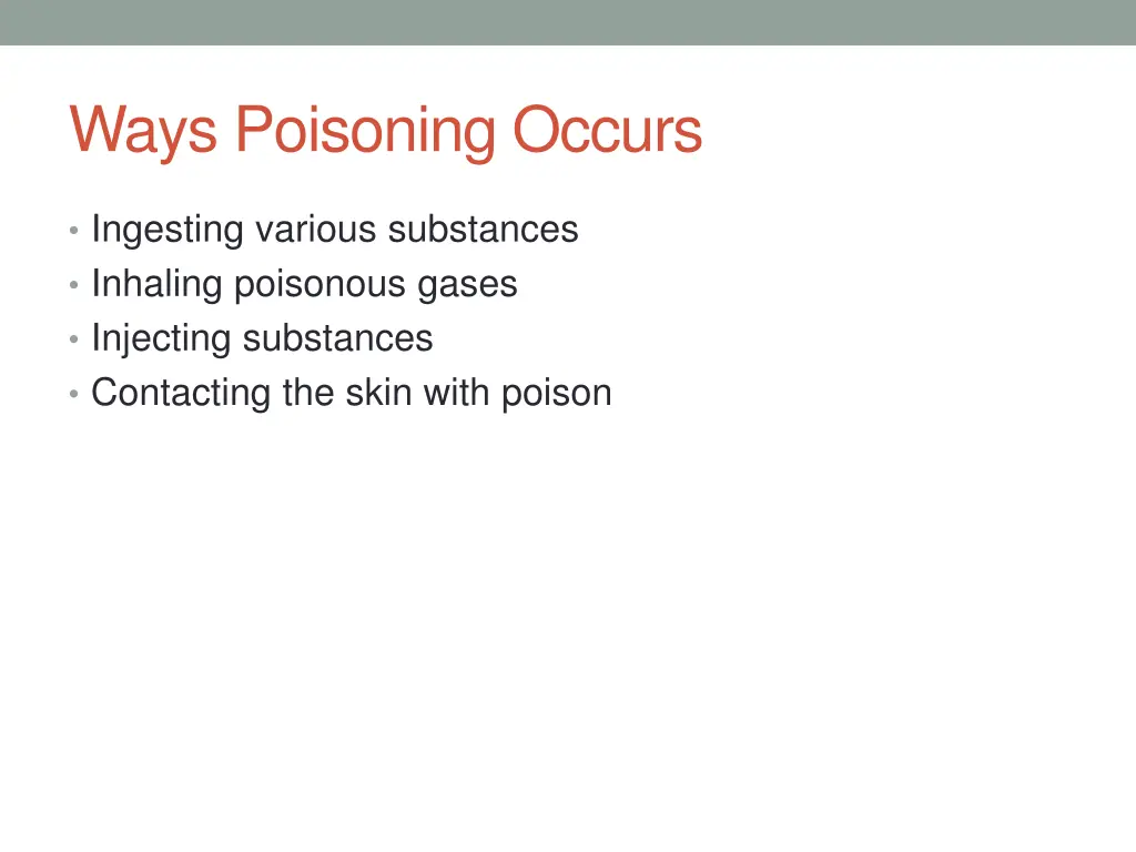 ways poisoning occurs