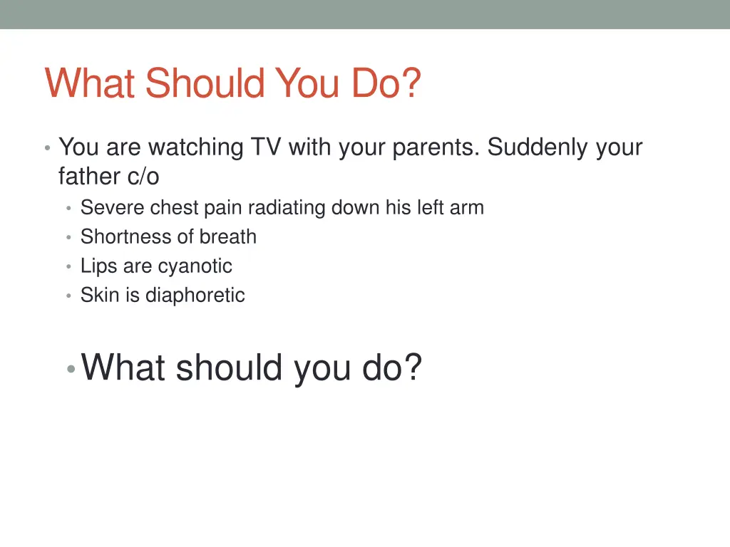 what should you do 1