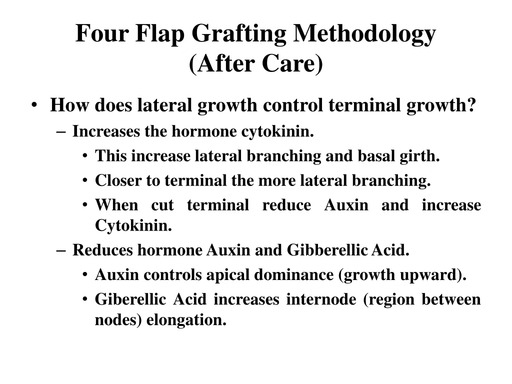 four flap grafting methodology after care 1