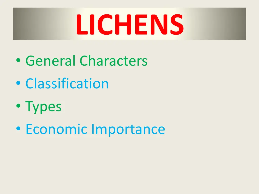 lichens