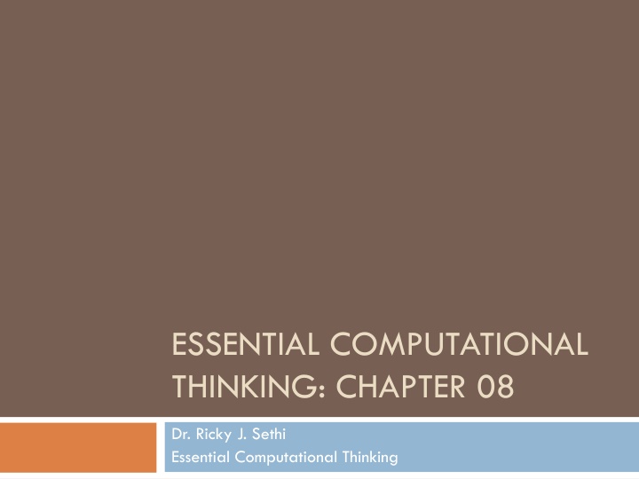 essential computational thinking chapter 08