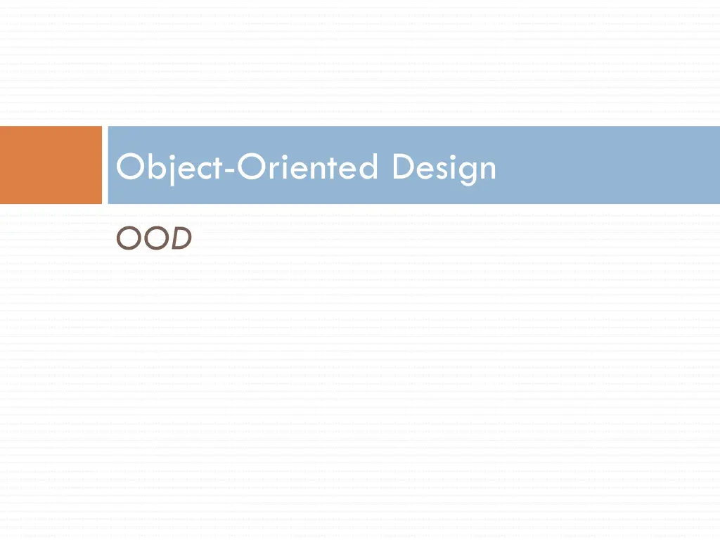 object oriented design