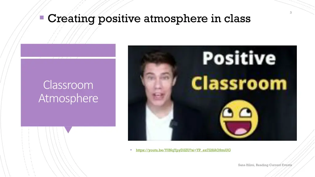 creating positive atmosphere in class