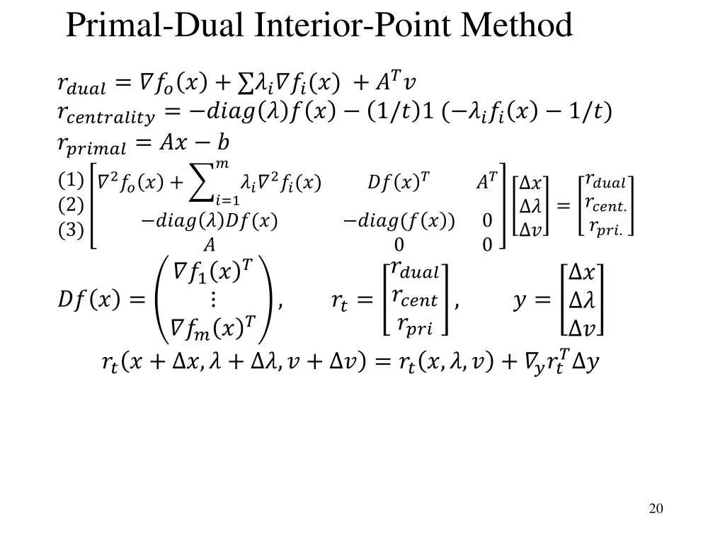 primal dual interior point method 2