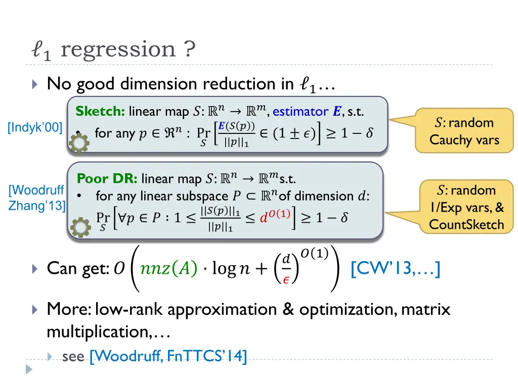 1 regression