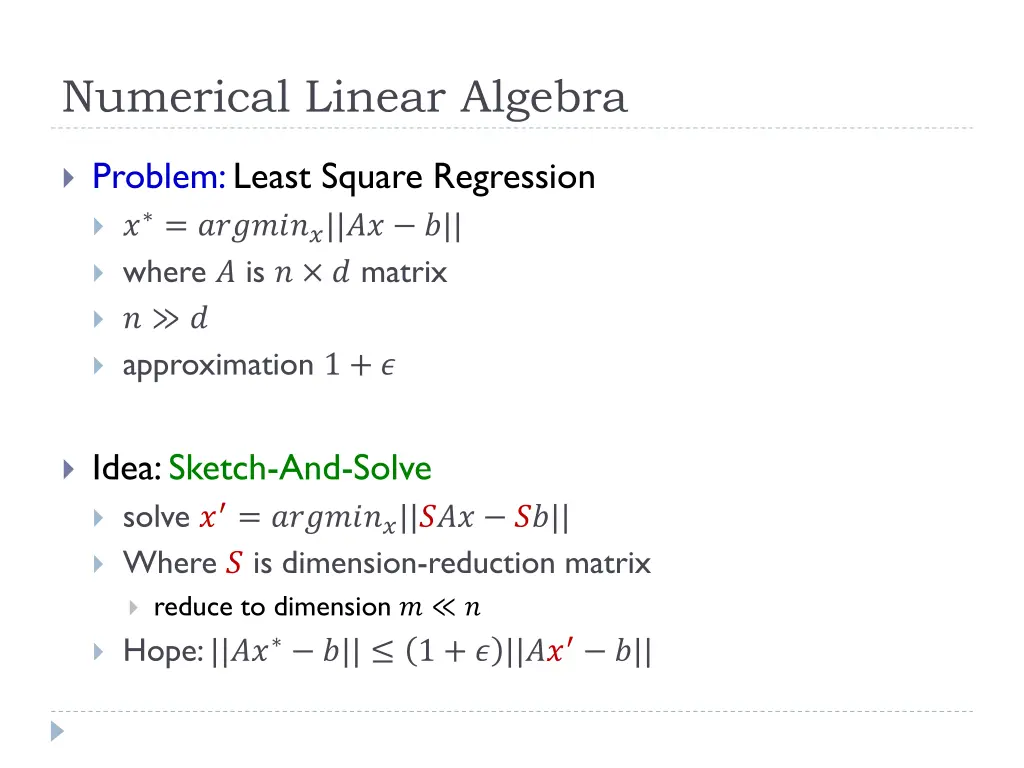 numerical linear algebra