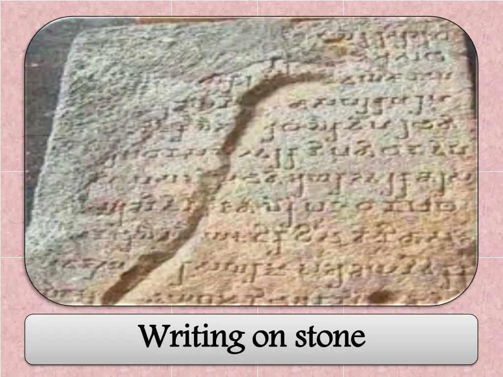 writing on stone