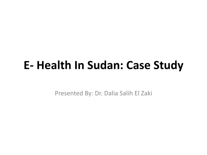 e health in sudan case study