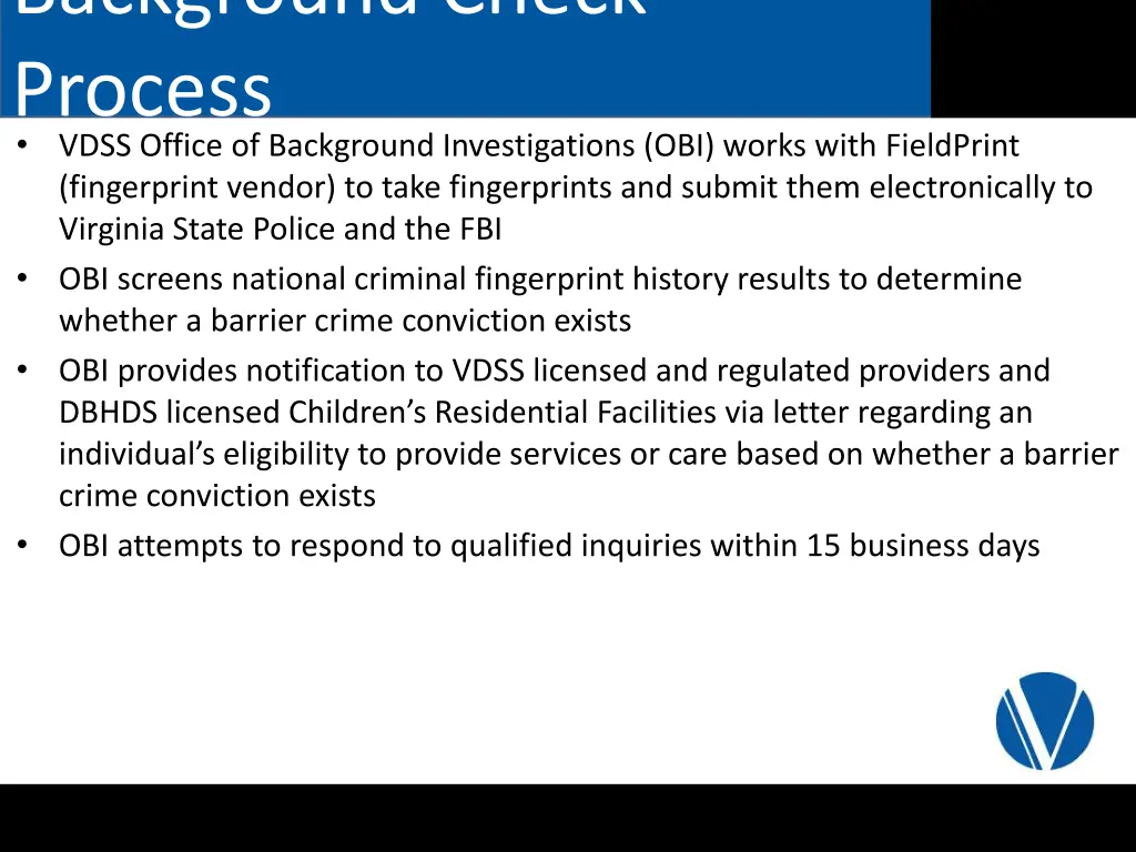 background check process vdss office