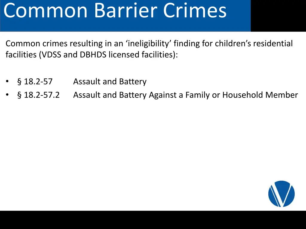 common barrier crimes 1