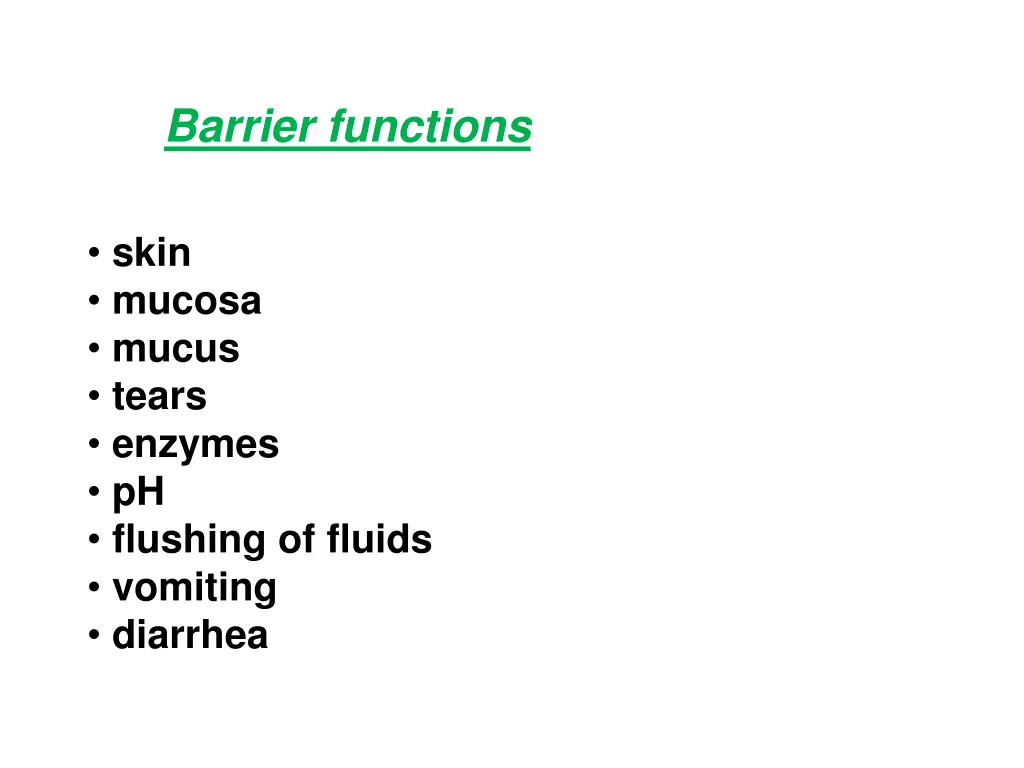 barrier functions