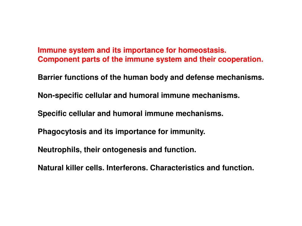 immune system and its importance for homeostasis 1