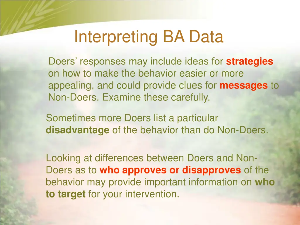 interpreting ba data 1