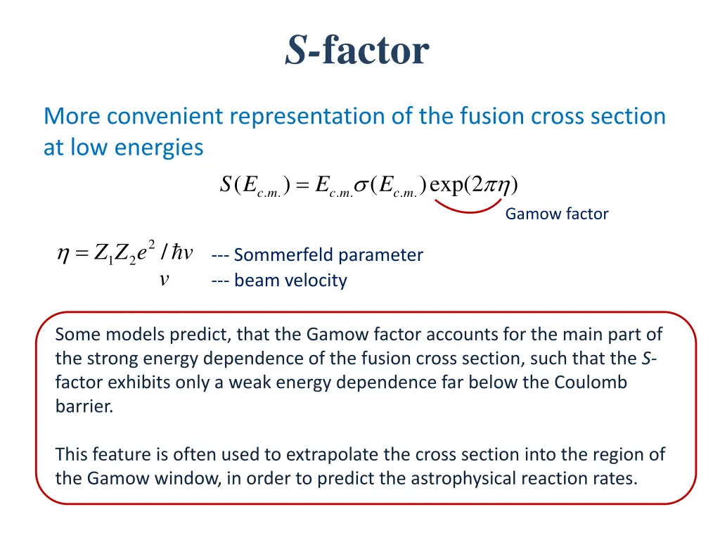 s factor