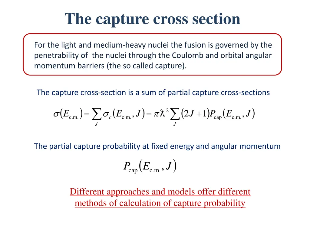 the capture cross section