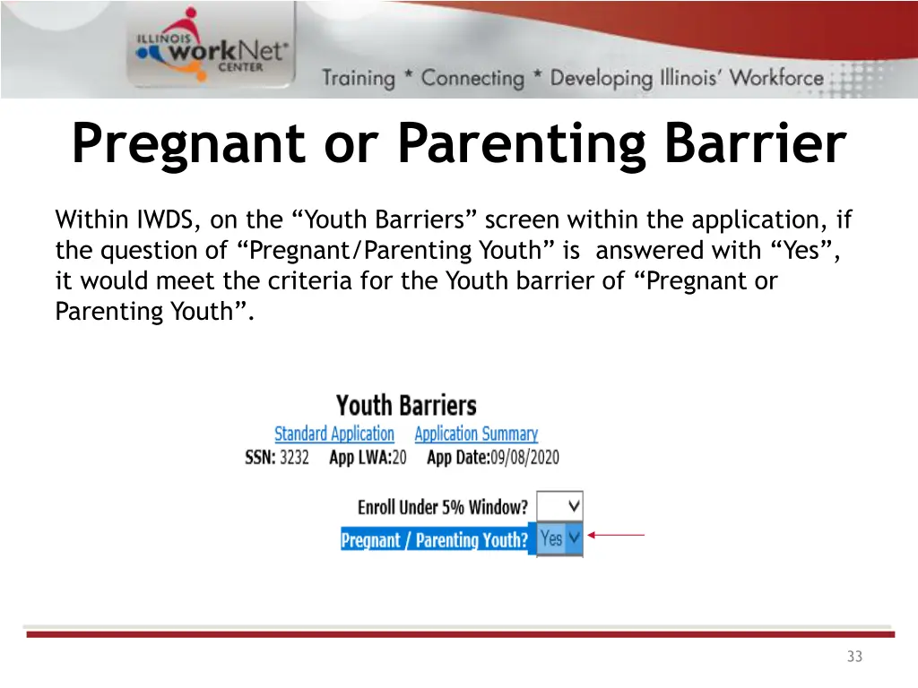 pregnant or parenting barrier