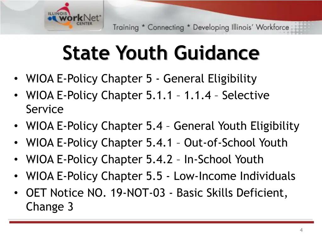 state youth guidance