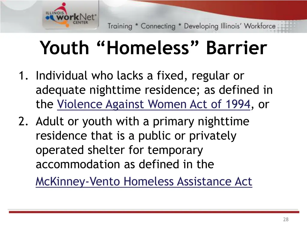 youth homeless barrier