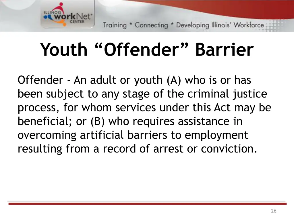 youth offender barrier