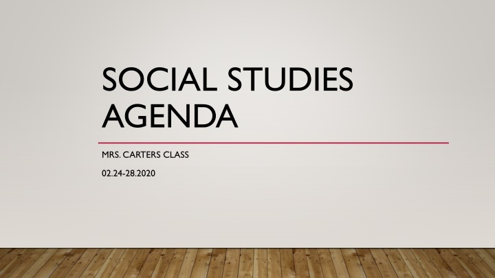 social studies agenda