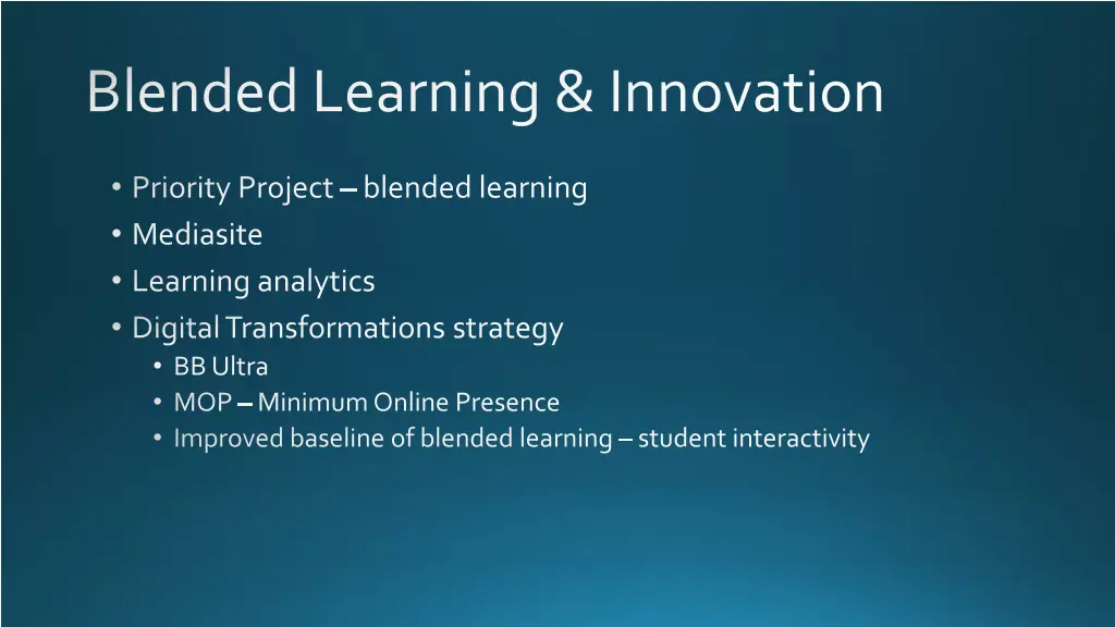 blended learning innovation