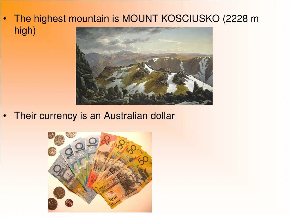 the highest mountain is mount kosciusko 2228