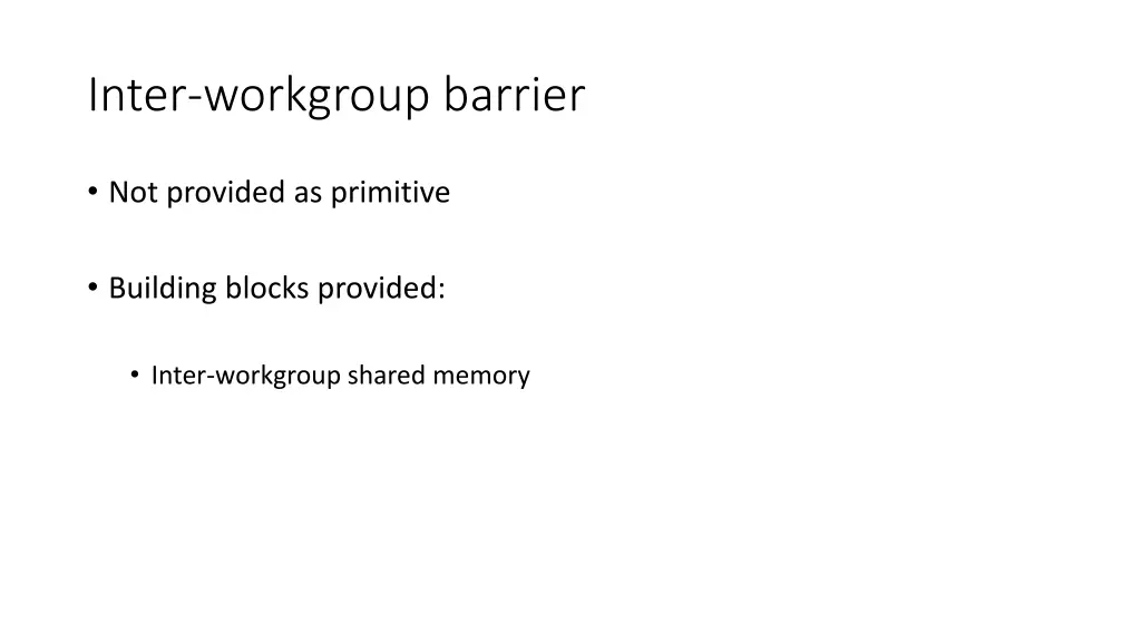 inter workgroup barrier