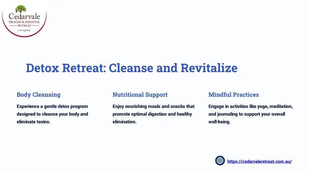 detox retreat cleanse and revitalize