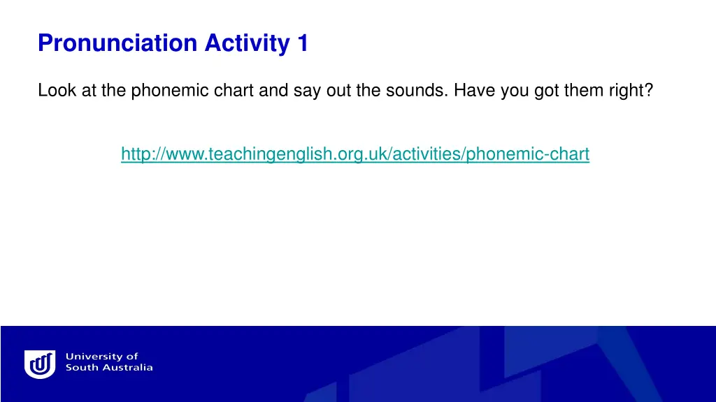 pronunciation activity 1