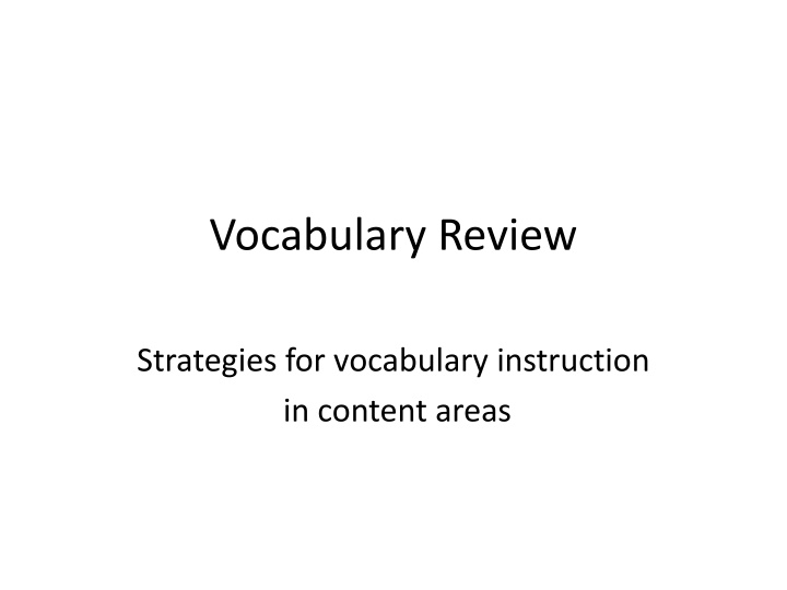 vocabulary review