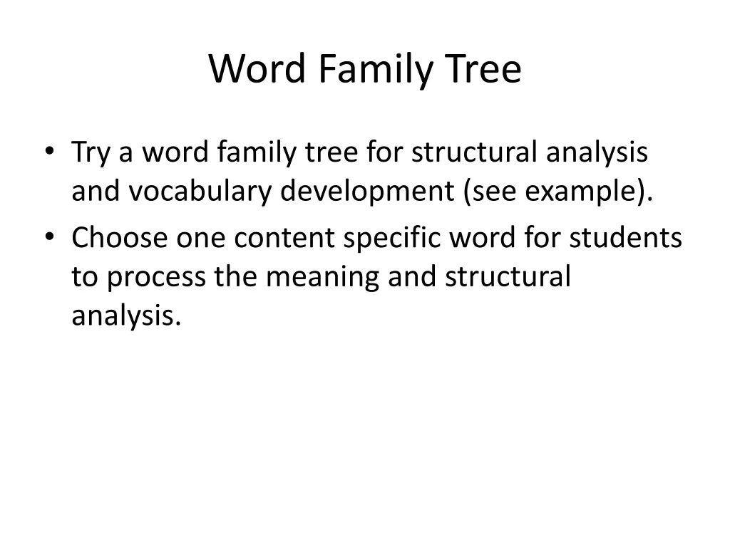 word family tree