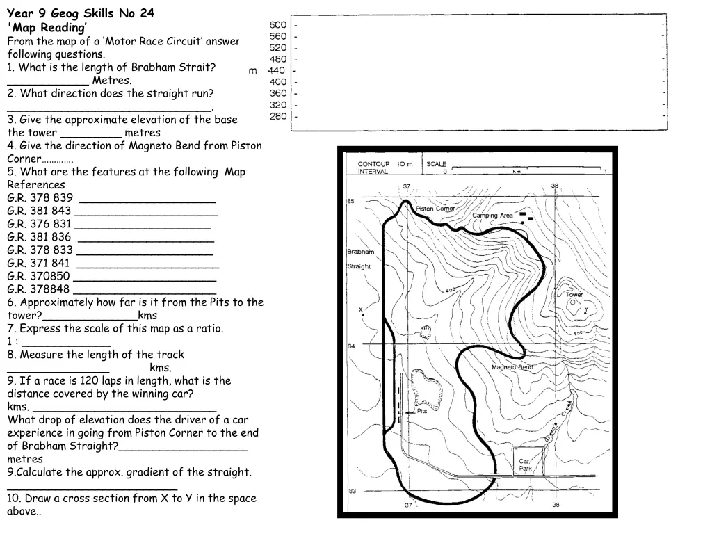 year 9 geog skills no 24 map reading from